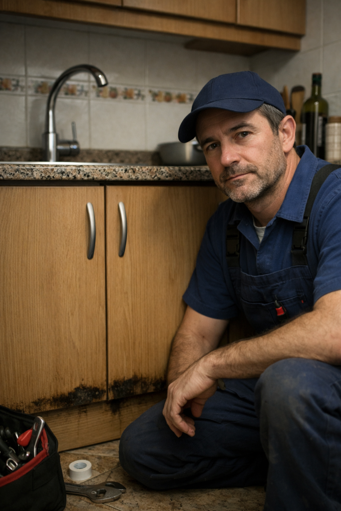 humedad en fregadero