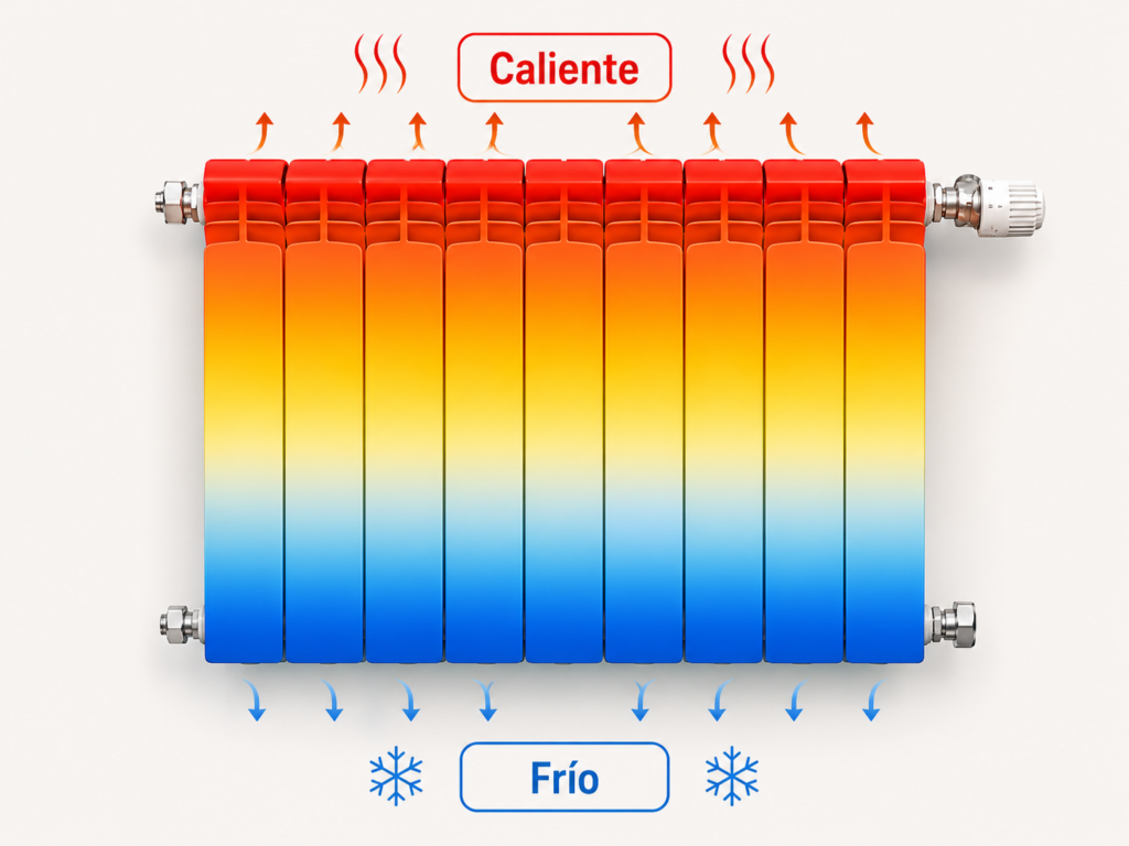 radiador frio por abajo